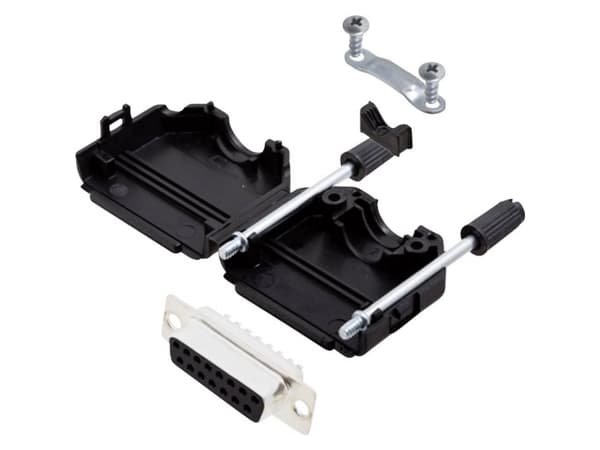 encitech DPPK15-BK-DMS-K 6355-0054-12 D-SUB-bussningsremsa 180° Polantal: 15 Lödhuvud 1 sats