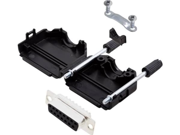 encitech DPPK15-BK-DMS-K 6355-0054-12 D-SUB-bussningsremsa 180° Polantal: 15 Lödhuvud 1 sats