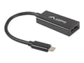 Miniatyrbilde 2 av 5: Lanberg - Video/audio-adapter - DisplayPort hunn til 24 pin USB-C hann - 15 cm - svart