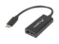 Miniatyrbilde 1 av 5: Lanberg - Video/audio-adapter - DisplayPort hunn til 24 pin USB-C hann - 15 cm - svart