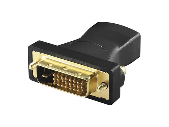 Alcasa HDMI - DVI F/M, DVI, HDMI, Sort