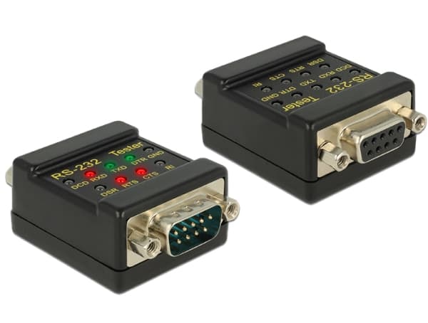 Delock RS-232 Tester DB9 female > DB9 male - Nettverkstester