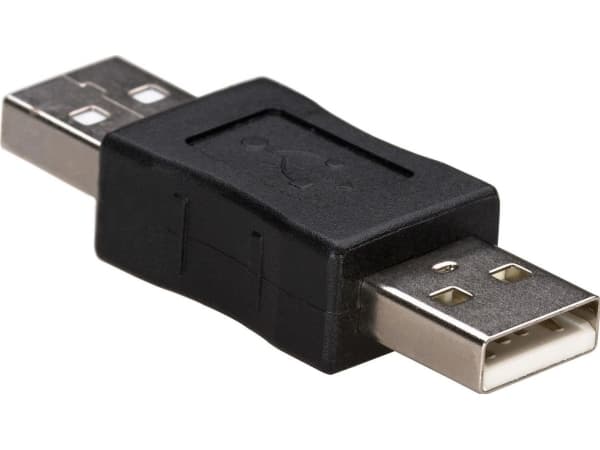 Akyga - USB-hann-hunnveksler - USB (hann) til USB (hann) - svart