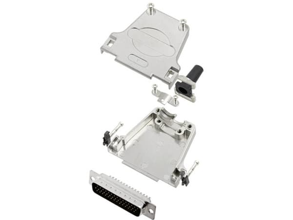 TRU COMPONENTS TCDTZF25HDP44K 7708476 D-SUB tappiliuska 180° Nastojen määrä: 44 Juotoskuppi 1 kpl