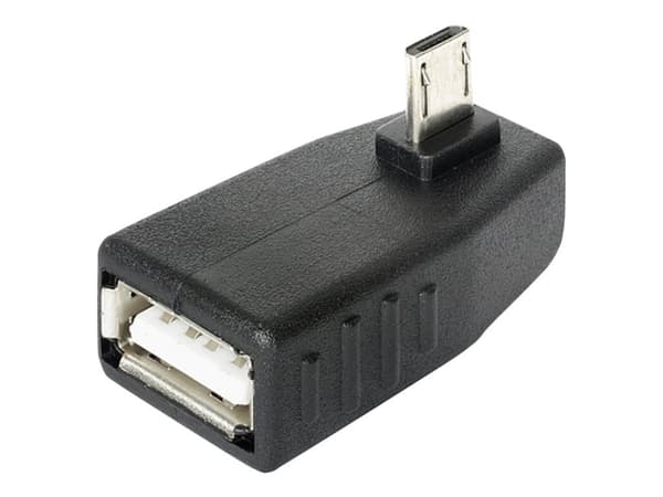 Delock - USB-adapter - USB (hunn) til Micro-USB type B (hann) - USB 2.0 OTG - 90°-kontakt