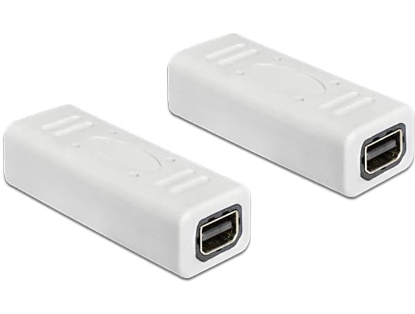 Delock - Kjønnveksler for DisplayPort - Mini DisplayPort (hunn) til Mini DisplayPort (hunn) - 3.9 cm - hvit
