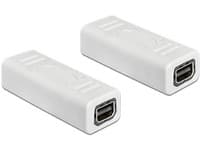 Delock - Kjønnveksler for DisplayPort - Mini DisplayPort (hunn) til Mini DisplayPort (hunn) - 3.9 cm - hvit