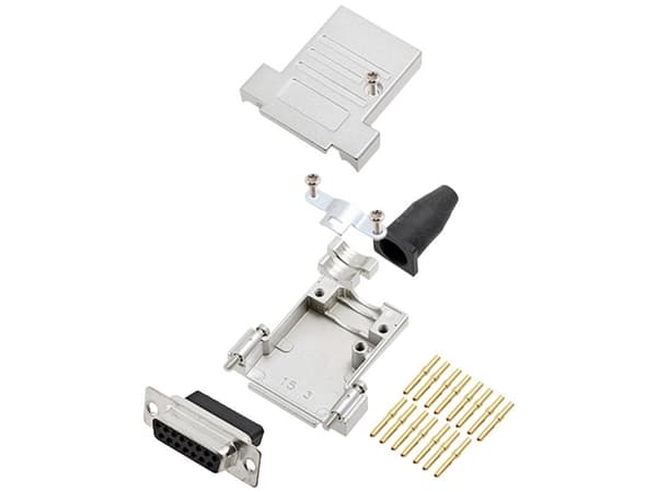 encitech DTSL15-SJSRG-T-DBCS-K 6355-0089-12 D-SUB bøsningsliste-sæt 180 ° Poltal: 15 Crimp 1 stk