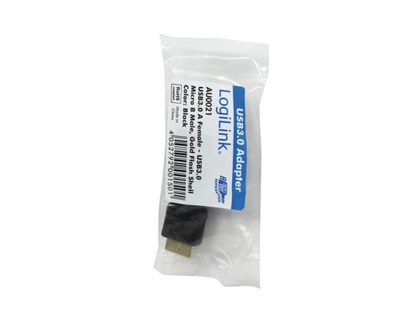 LogiLink USB 3.0 A/micro-B, USB 3.0-A F, Micro USB 3.0-B M, Sortera