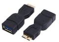 Miniatyrbild 1 av 5: LogiLink USB 3.0 A/micro-B, USB 3.0-A F, Micro USB 3.0-B M, Sortera