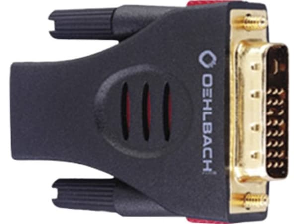 OEHLBACH HDMI-DVI Adapter, HDMI, DVI-D, Svart
