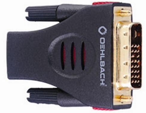 OEHLBACH HDMI-DVI Adapter, HDMI, DVI-D, Svart