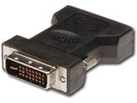 DIGITUS - VGA-adapter - dobbeltlenke - DVI-I (hann) til HD-15 (VGA) (hunn) - formstøpt - svart