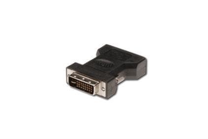 DIGITUS - VGA-adapter - dobbeltlenke - DVI-I (hann) til HD-15 (VGA) (hunn) - formstøpt - svart