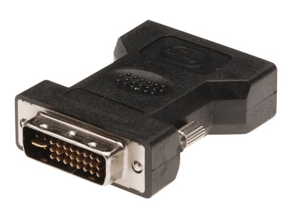 DIGITUS - VGA-adapter - dobbeltlenke - DVI-I (hann) til HD-15 (VGA) (hunn) - formstøpt - svart