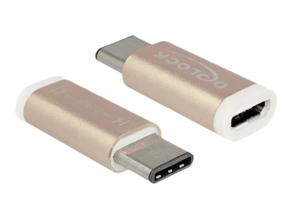 Delock - USB-sovitin - USB-C (uros) - Micro-USB Type B (naaras) - USB 3.1 - kuparinen