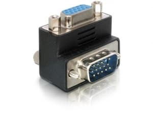 DeLOCK - VGA-sovitin - HD-15 (VGA) (naaras) - HD-15 (VGA) (uros) - 90° liitin
