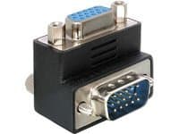 DeLOCK - VGA-sovitin - HD-15 (VGA) (naaras) - HD-15 (VGA) (uros) - 90° liitin