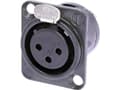 Miniatyrbilde 2 av 3: Neutrik NTR-NC3FDLBAG1, XLR, Sort, Nickel, Polyamid, Stål, Zink-stål, Nickel, UL, UL 94 HB, IEC 61076-2-103, IP 40, IEC 68-2-20, 26 mm