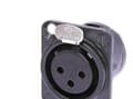 Miniatyrbilde 1 av 3: Neutrik NTR-NC3FDLBAG1, XLR, Sort, Nickel, Polyamid, Stål, Zink-stål, Nickel, UL, UL 94 HB, IEC 61076-2-103, IP 40, IEC 68-2-20, 26 mm