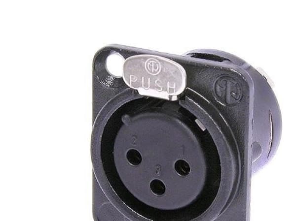Neutrik NTR-NC3FDLBAG1, XLR, Sort, Nickel, Polyamid, Stål, Zink-stål, Nickel, UL, UL 94 HB, IEC 61076-2-103, IP 40, IEC 68-2-20, 26 mm