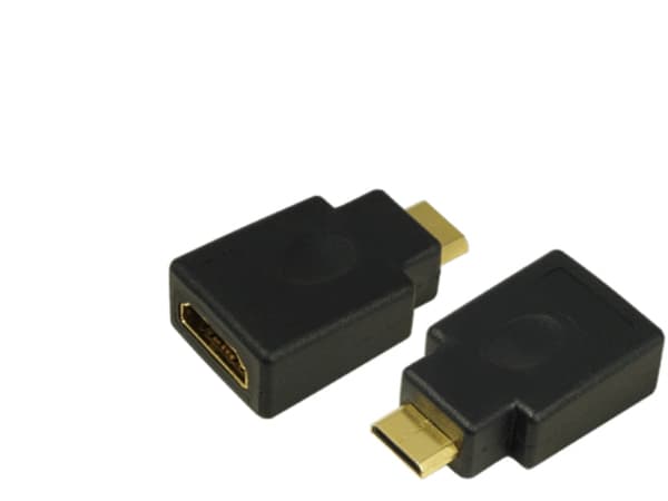 LogiLink - HDMI-adapter - 19 pin mini HDMI Type C hann til HDMI hunn - svart