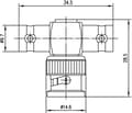 Miniatyrbilde 2 av 4: Telegartner BNC/2xBNC, BNC, 2xBNC, Metallic