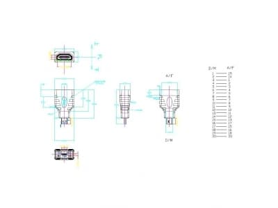 ART - HDMI-adapter - 19 pin micro HDMI Type D hann til HDMI hunn
