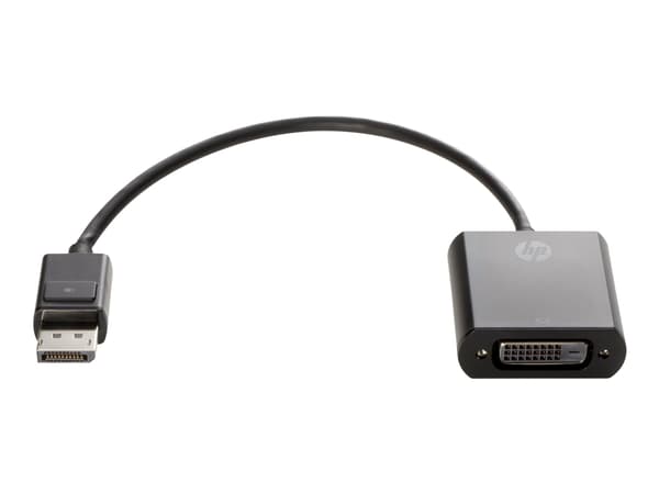 HP DisplayPort to DVI-D Adapter - DisplayPort-adapter - enkeltlenke - DisplayPort (hann) til DVI-D (hunn) - 19 cm - låst