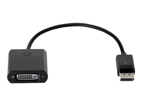 HP DisplayPort to DVI-D Adapter - DisplayPort-adapter - enkeltlenke - DisplayPort (hann) til DVI-D (hunn) - 19 cm - låst