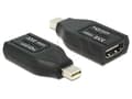 Miniatyrbilde 3 av 5: Delock - HDMI-adapter - Mini DisplayPort hann til HDMI hunn - svart