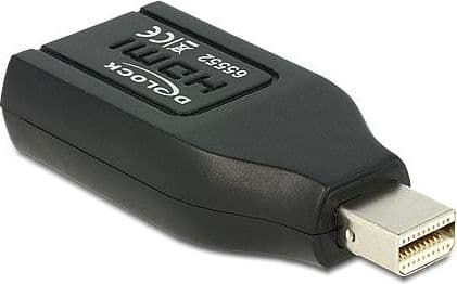 Delock - HDMI-adapter - Mini DisplayPort hann til HDMI hunn - svart