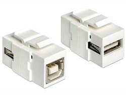 DeLOCK 86320, Valkoinen, USB 2.0 A, USB2.0 B, 16,8 mm, 34,4 mm, 22,3 mm