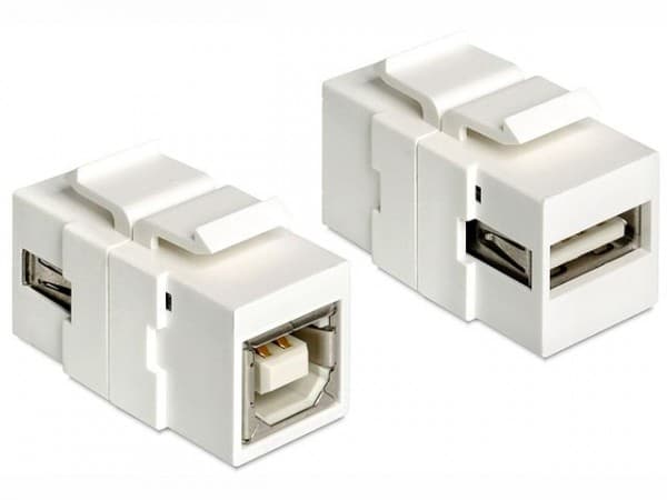 DeLOCK 86320, Valkoinen, USB 2.0 A, USB2.0 B, 16,8 mm, 34,4 mm, 22,3 mm