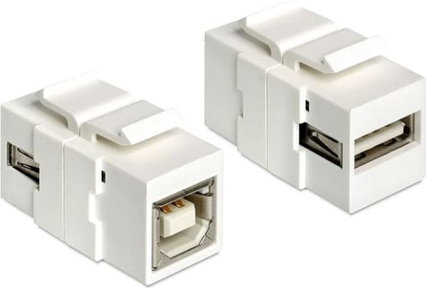 DeLOCK 86320, Valkoinen, USB 2.0 A, USB2.0 B, 16,8 mm, 34,4 mm, 22,3 mm