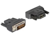 DeLOCK DVI / HDMI Adapter, DVI-D, HDMI FM, Musta