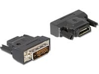 DeLOCK DVI / HDMI Adapter, DVI-D, HDMI FM, Musta