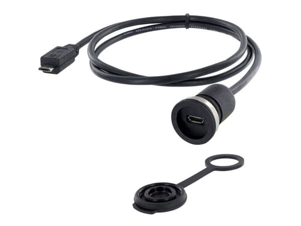 Micro USB 2.0 Type B -alustaliitin, uppoasennus M16 encitech Sisältö: 1 kpl