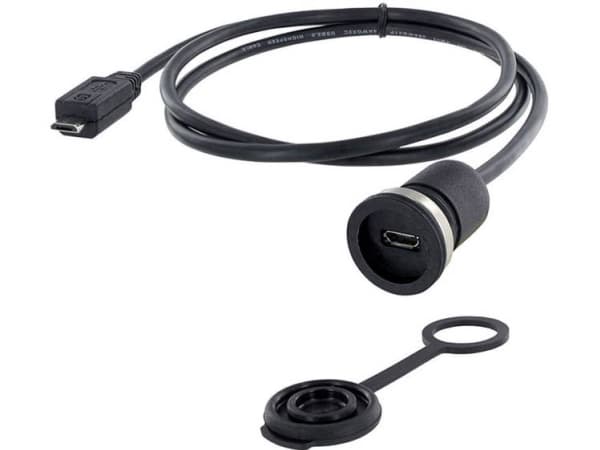 Micro USB 2.0 Type B -alustaliitin, uppoasennus M16 encitech Sisältö: 1 kpl