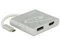 Miniatyrbilde 4 av 5: Delock - Ekstern videoadapter - USB-C - HDMI, DisplayPort - sølv - løsvekt