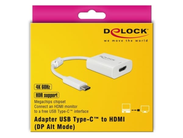 Delock - Extern videoadapter - VL100 / MCDP2900 - USB-C - HDMI - vit