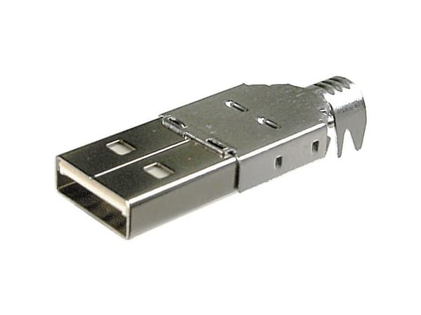 Conrad TC-2524001, USB-A, Silver, Hankoppling, Rak, 100 styck