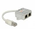 Pikkukuva 2 / 5: Delock RJ45 Port Doubler - Verkonjakaja - RJ-45 (uros) RJ-45 (naaras) - 15 cm