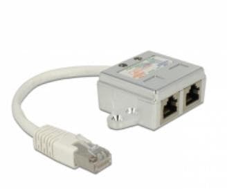 Delock RJ45 Port Doubler - Verkonjakaja - RJ-45 (uros) RJ-45 (naaras) - 15 cm