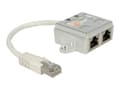 Pikkukuva 1 / 5: Delock RJ45 Port Doubler - Verkonjakaja - RJ-45 (uros) RJ-45 (naaras) - 15 cm