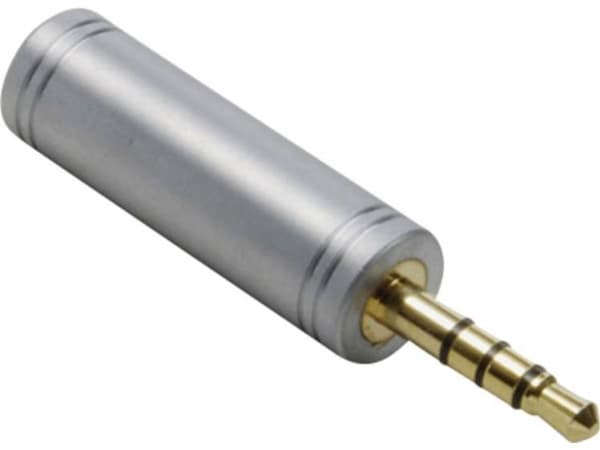 BKL Electronic 1103098, 3.5 mm Stereo, 3.5 mm 4-pin, Sølv