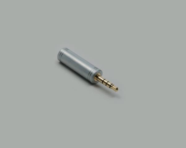 BKL Electronic 1103098, 3.5 mm Stereo, 3.5 mm 4-pin, Sølv