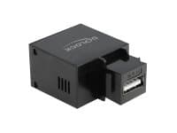 Delock Keystone-modul - Modulær innsats - USB-lading - svart