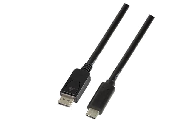 LogiLink UA0336, 3 m, USB Type-C, DisplayPort, Hankjønn, Hankjønn, Rett