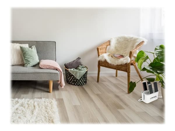 Delock - Cable management box with storage case - grå, hvit